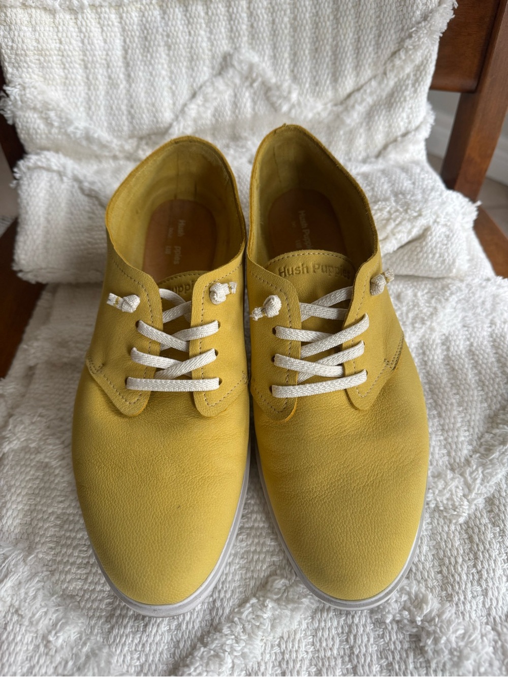 Hush Puppies | Butter Soft Yellow Casual Lace-Up Slip On Sneakers